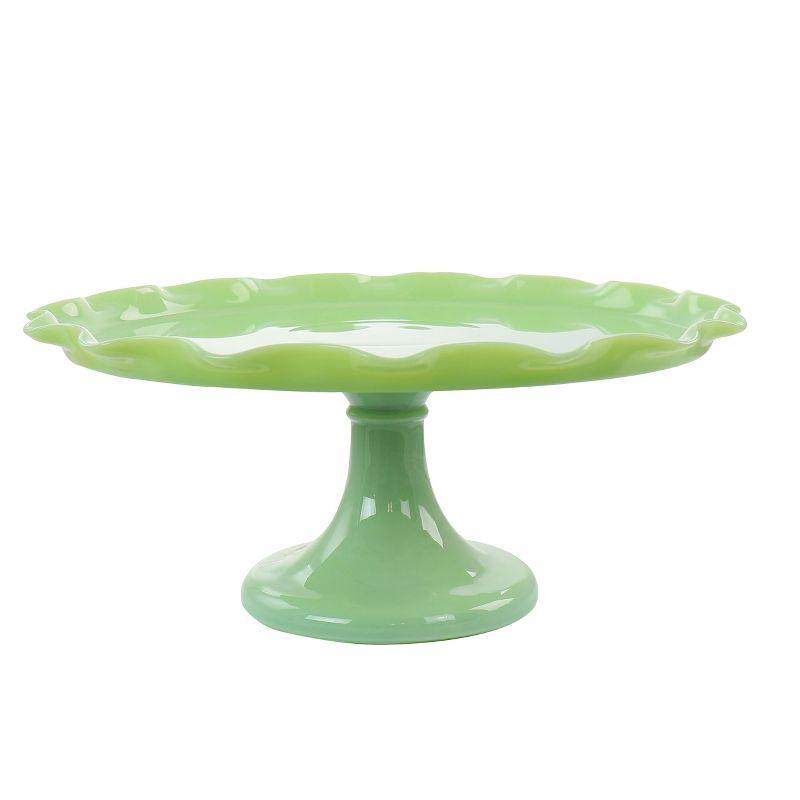 Jadeite Glass Cake Stand