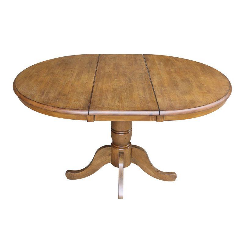 36" Round Dining Table with 12" Leaf - International Concepts