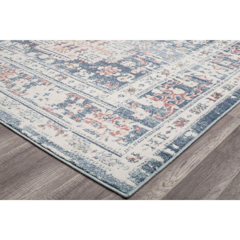 Sundara Vintage Gray Medallion 8'x10' Farmhouse Area Rug