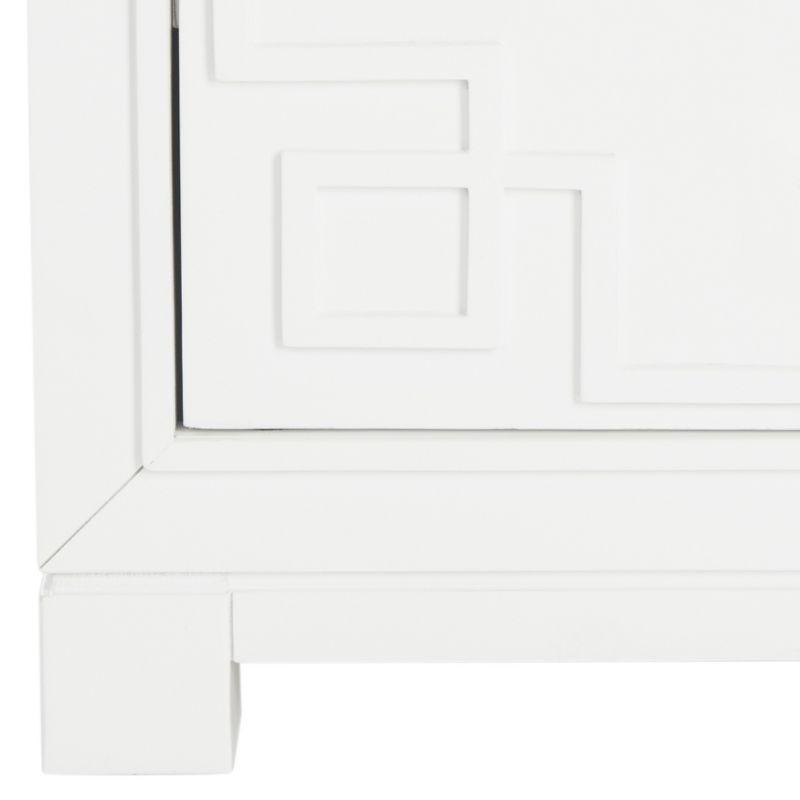 Raina 3 Drawer Greek Key Nightstand - FOX6278 - White - Safavieh Couture