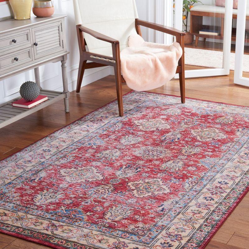 Tucson Vintage Persian TSN196 Power Loomed Machine Washable Skid-Resistant Indoor Area Rug - Rust/Beige - 9'x12' - Safavieh