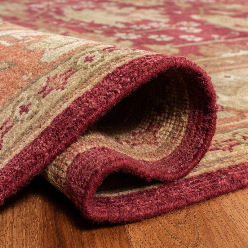 Elysian Red Wool 9' x 12' Hand-Knotted Oushak Area Rug