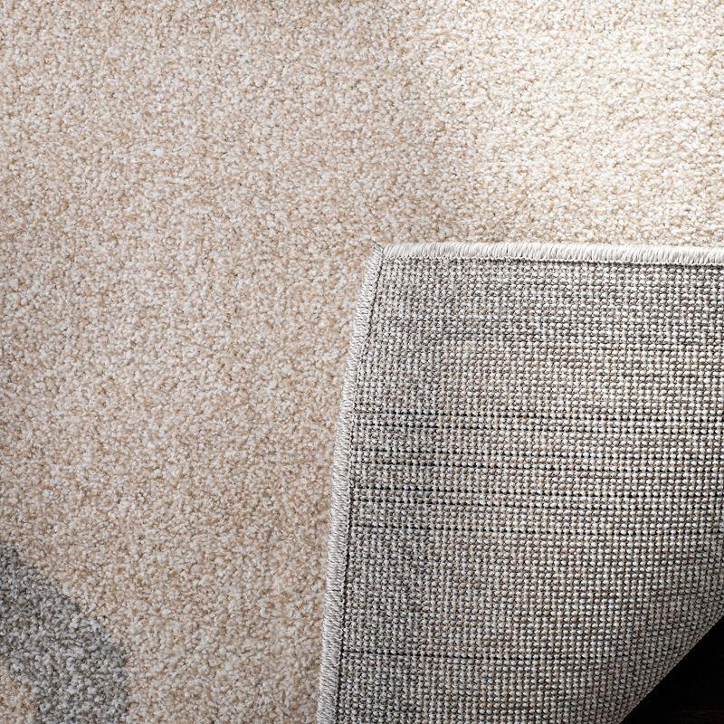 Amherst AMT421 Power Loomed Indoor Area Rug - Beige/Light Grey - 7'x7' - Safavieh