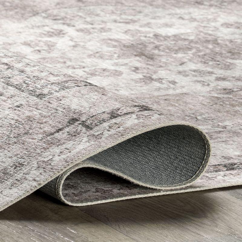 Nuloom Davi Faded Spill Proof Treated Pet Friendly Premium Machine Washable Area Rug, 8' x 10', Stone