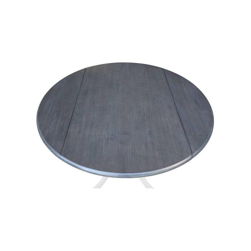 42" Mason Round Dual Drop Leaf Dining Table - International Concepts