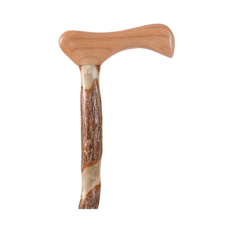 Brazos Twisted Sassafras Wood T-Handle Cane 37 Inch Height
