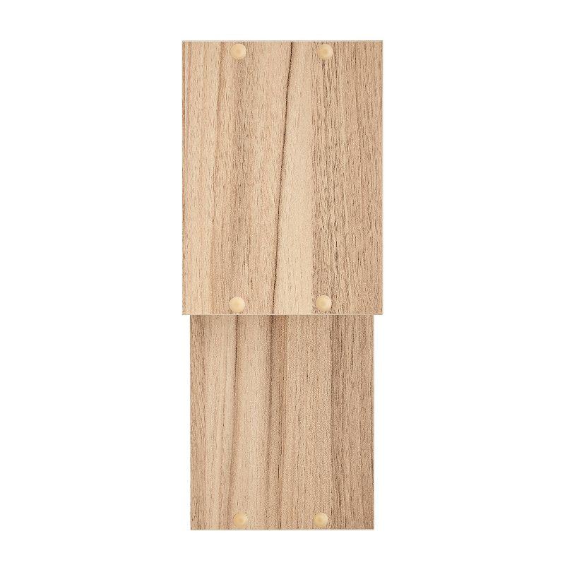 Danya B. 30" x 15.25" Cubby Chessboard Wall Shelf Chestnut - MDF, Contemporary Design, Interlocking