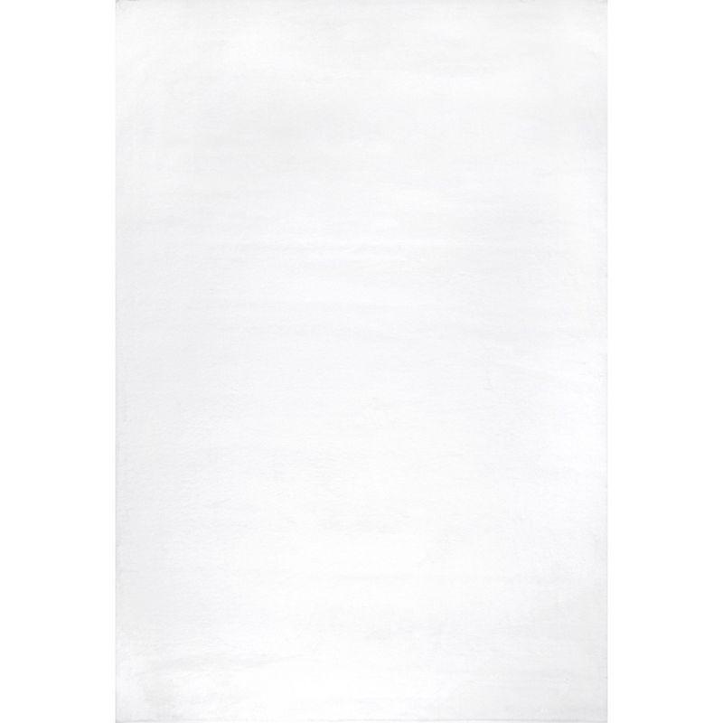 Nuloom Layne Solid 4x6 Indoor Area Rug for Living Room Bedroom Dining Room, White/Ivory