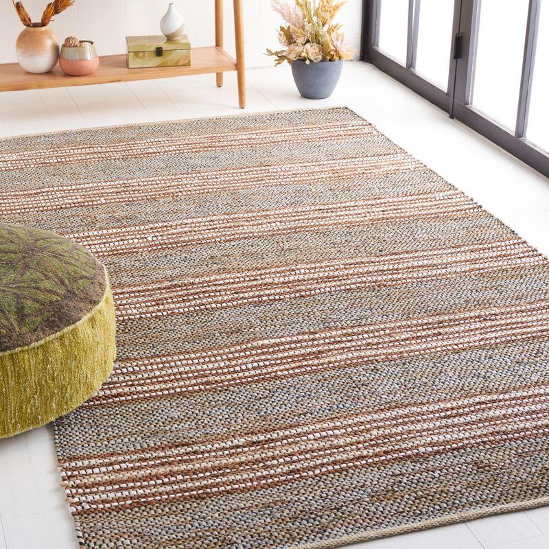 Vintage Leather VTL204 Hand Woven Area Rug - Beige/Natural - 6'x6' - Safavieh.