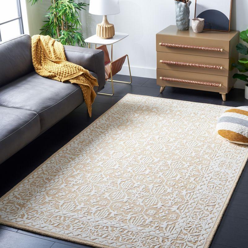 Metro MET903 Hand Tufted Indoor Area Rug - Gold/Ivory - 4'x6' - Safavieh
