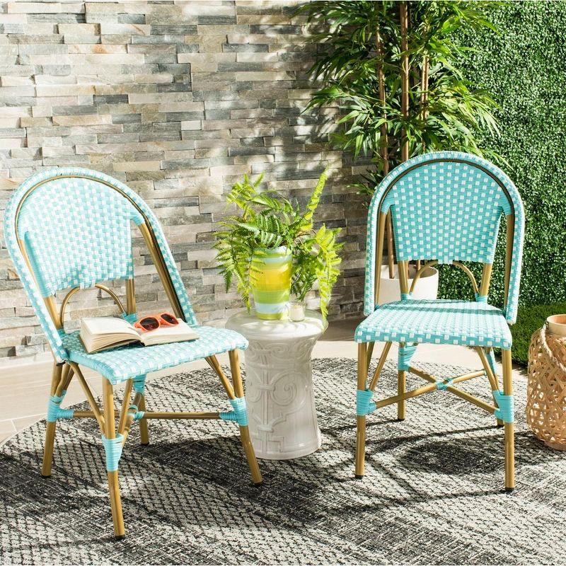 Casidy Polyethylene (PE) Wicker Wicker Outdoor Dining Side Chair