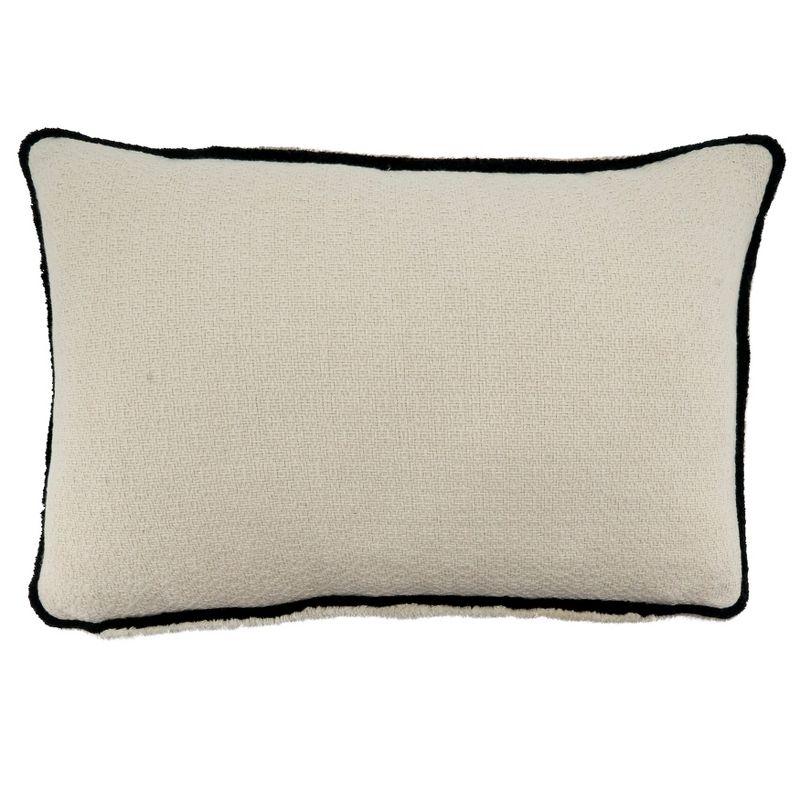 Saro Noir Et Blanc Collection Cotton Reversible Throw Pillow