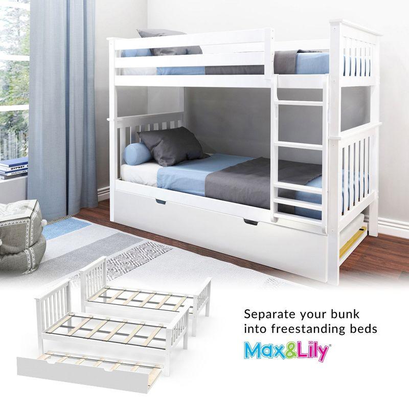 Max & Lily Twin over Twin Bunk Bed with Trundle