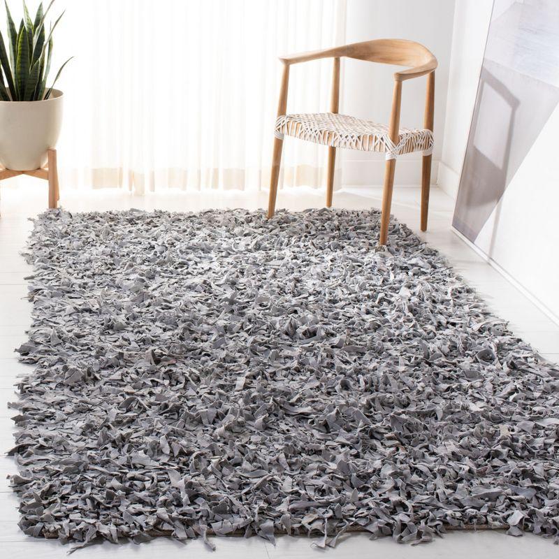 Leather Shag LSG511 Hand Woven Rugs - Safavieh