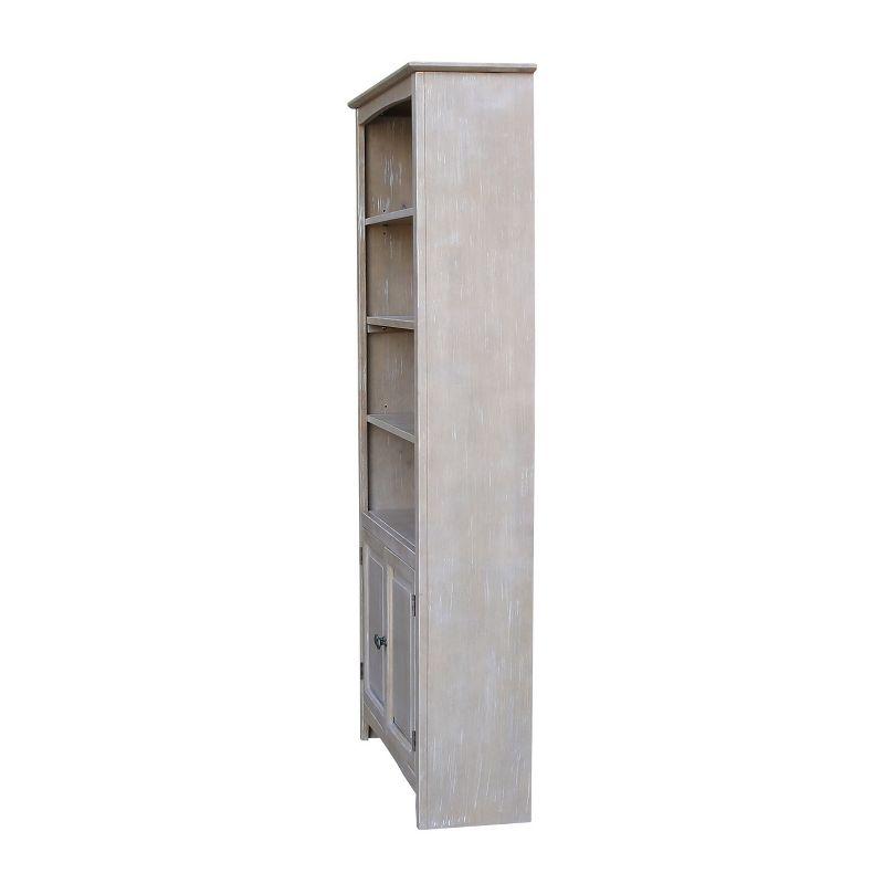 72" Shaker Bookcase with Two Lower Doors - International Concepts