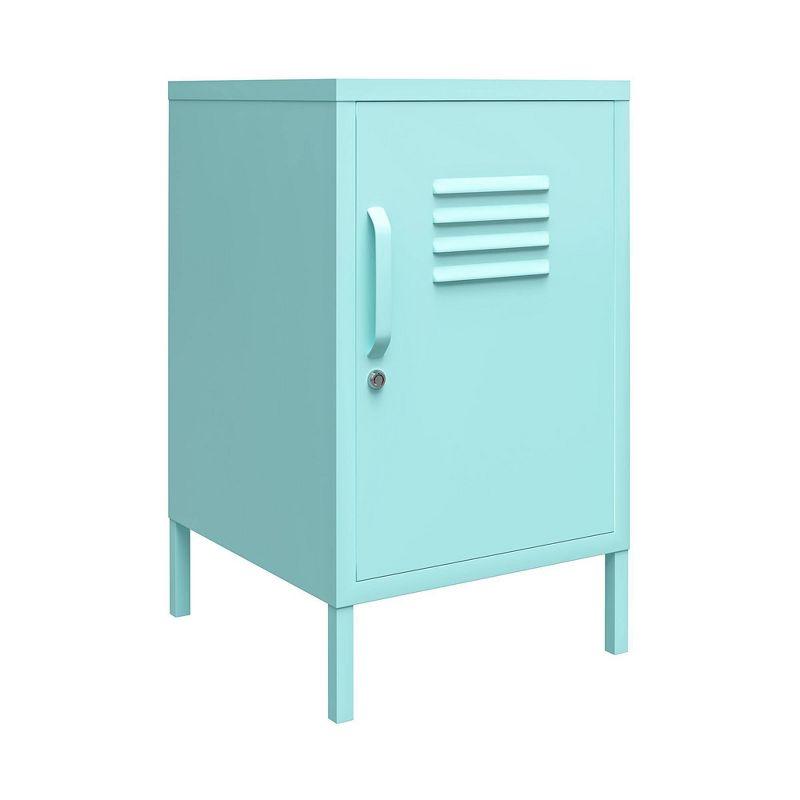 Cache Metal Locker End Table with Storage