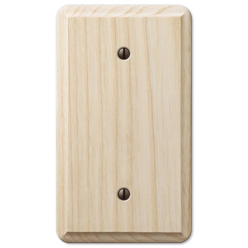 Amerelle Unfinished Beige Ash Wood Blank Wall Plate