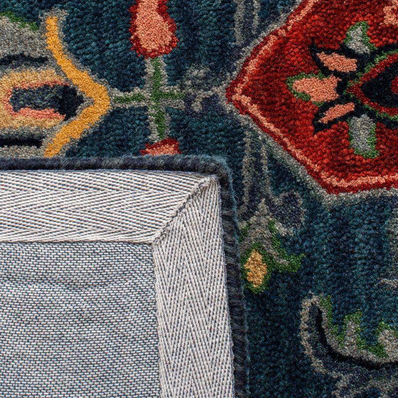 Heritage HG923 Hand Tufted Area Rug - Blue/Red - 6'x6' - Safavieh.