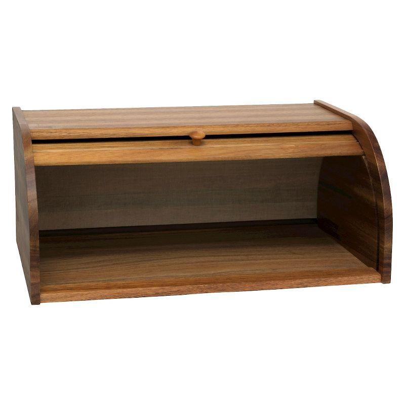 Acacia Rolltop Bread Box