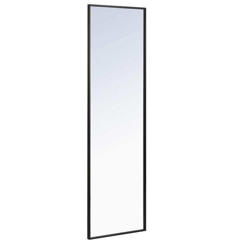 Elegant Lighting Metal frame Rectangle Mirror 18 inch Black