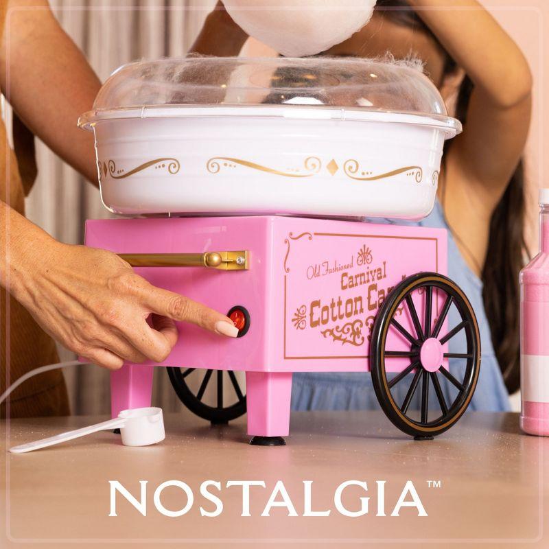 Nostalgia Nostalgia Retro Countertop Cotton Candy Machine, Includes 2 Reusable Cones & Scoop