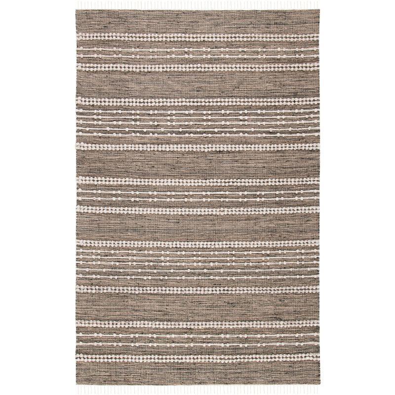 Natural Beige Flat Woven Wool 8' x 10' Rug