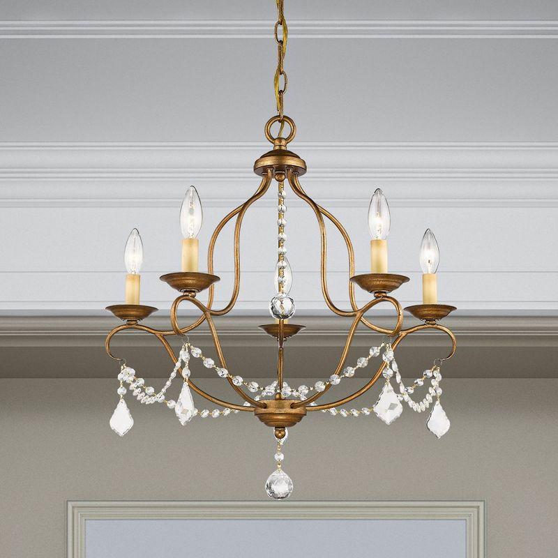 Livex Lighting Chesterfield 5 - Light Chandelier in  Antique Gold Leaf