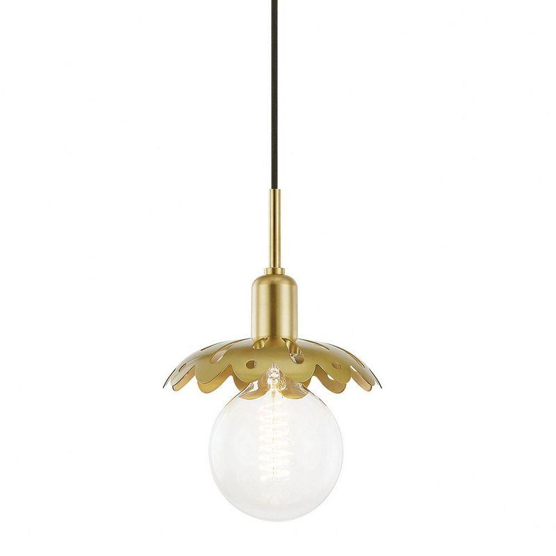 Alyssa Aged Brass 1-Light Adjustable Pendant