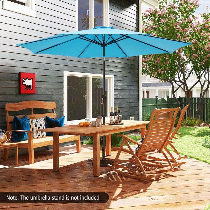Costway 10FT Patio Umbrella Sunshade Market Steel Tilt with Tilt Mechanism Crank Handle