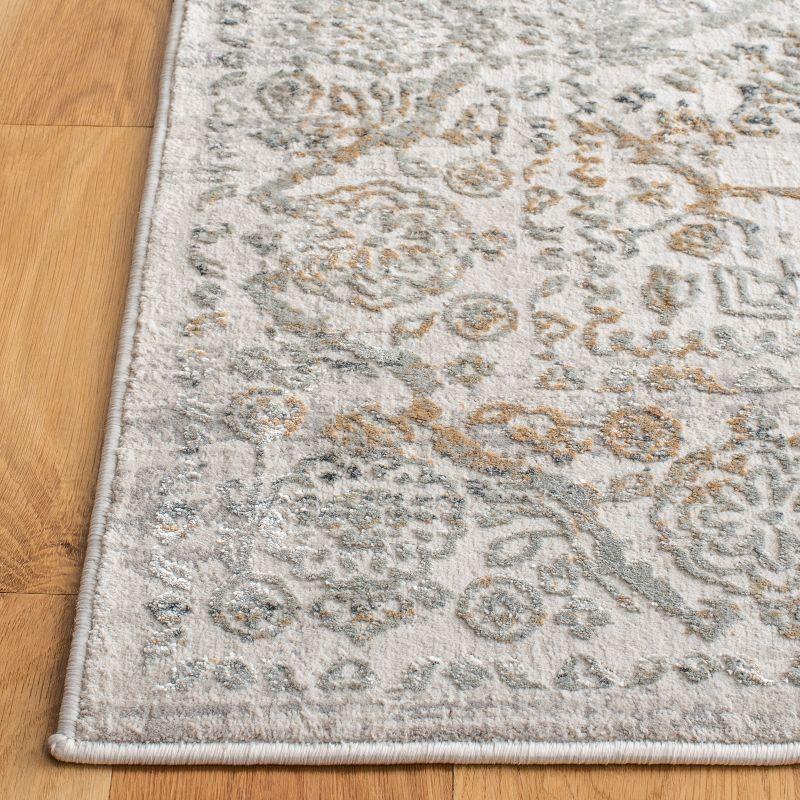 Elegant Princeton Vintage-Styled 4' x 6' Gray Wool Blend Area Rug