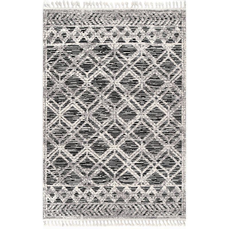 Nuloom Ansley Moroccan Lattice Tassel Indoor Area Rug