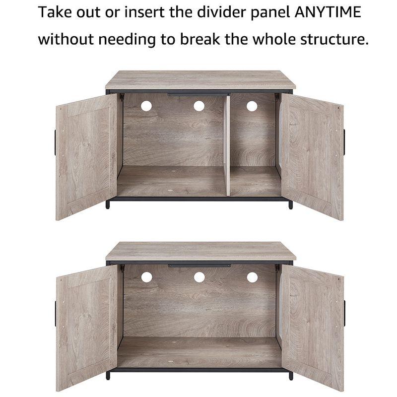 unipaws Cat Litter Box Enclosure - Top Opening - Walnut