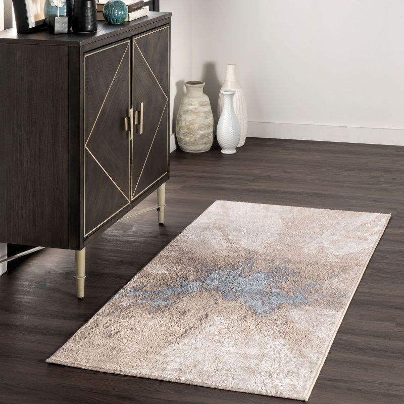 Nuloom Cyn Abstract 2x6 Runner Indoor Area Rug for Living Room Bedroom Dining Room Entryway Hallway Kitchen, Beige/Ivory