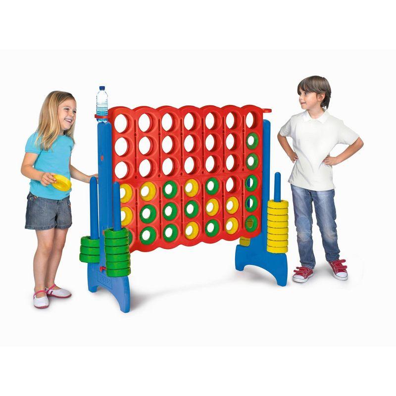 Feber Mega 4 In-Line Game (Primary Color) for Indoor or Outdoor Play