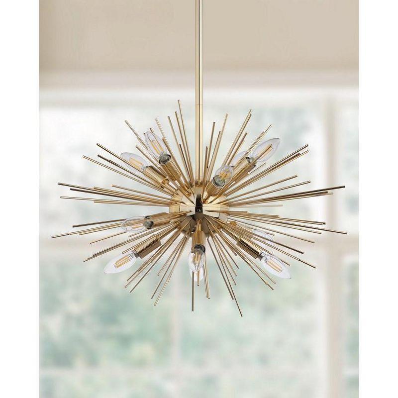 Retro Vibe Gold Sputnik Starburst 24.5" Pendant Light