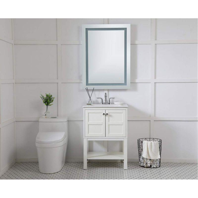Elegant Decor Helios 36" x 27" Hardwired LED Bathroom Mirror with Touch Sensor