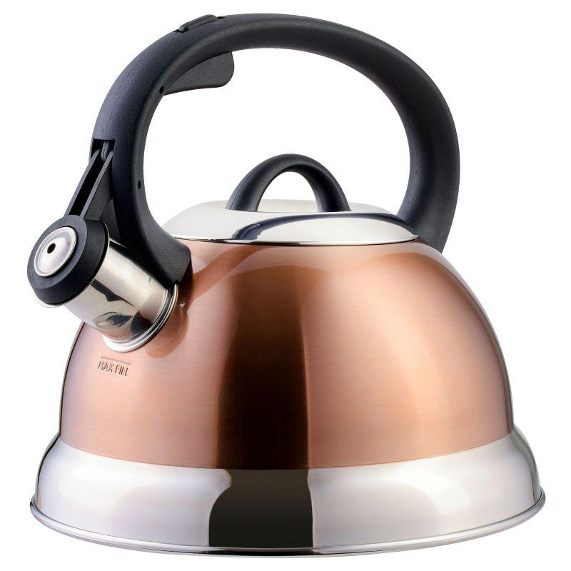 Mr. Coffee Mr. Coffee Flintshire 1.75 Quart Whistling Stovetop Tea Kettle In Blue