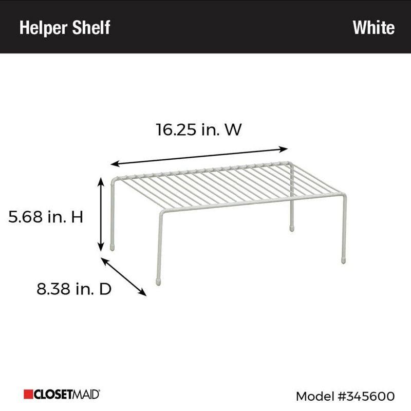 ClosetMaid 16.25'' x 8.38'' x 5.68'' Large Kitchen Wire Shelf Rack Organizer Unit For Countertops, Drawers, Cabinets, and Pantries, White