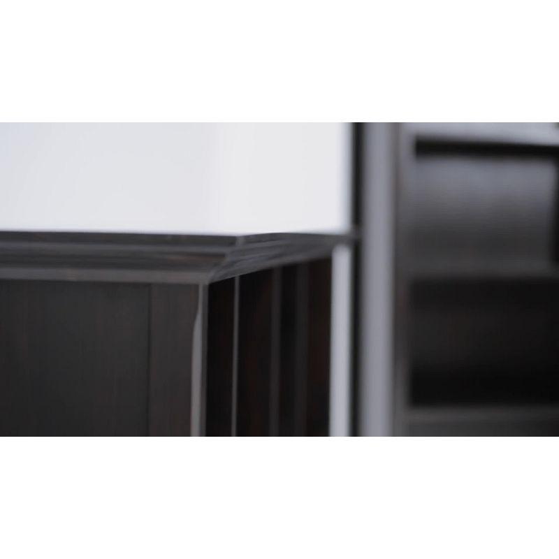 Simpli Home Amherst 30"W Solid Wood 5 Shelf Bookcase with Adjustable Shelves