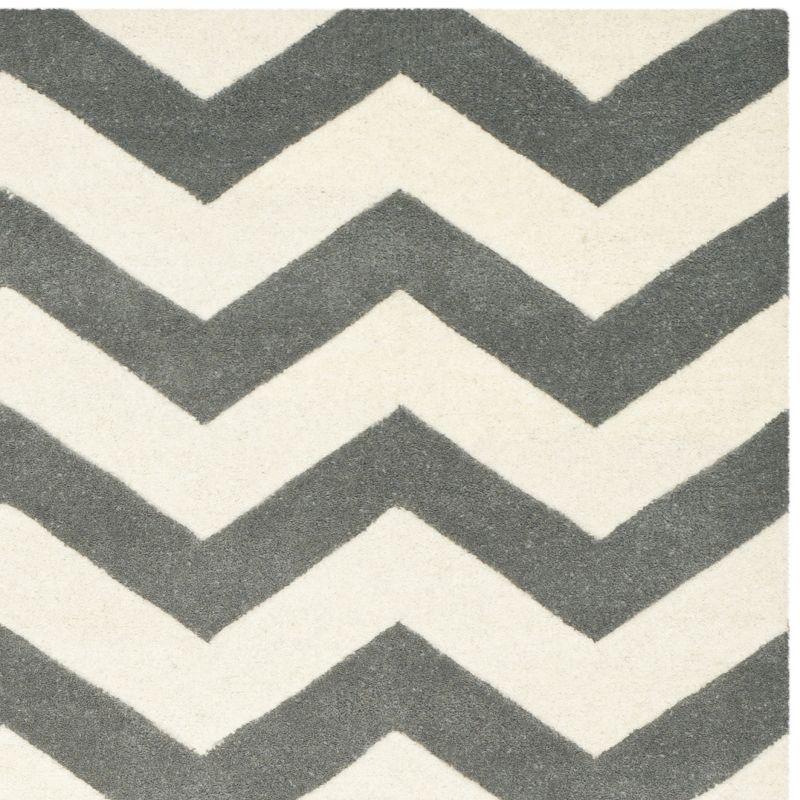 Chatham CHT715 Tufted Indoor Area Rug - Dark Grey/Ivory - 10'x14' - Safavieh