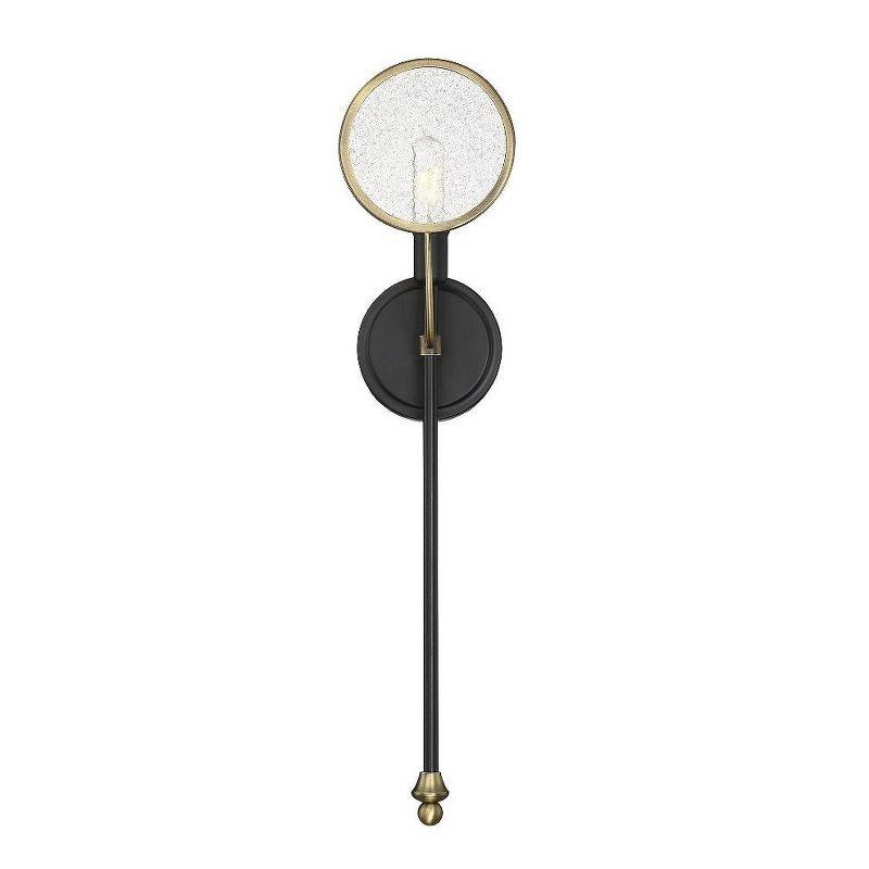 Oberyn Vintage Black and Brass Dimmable Wall Sconce