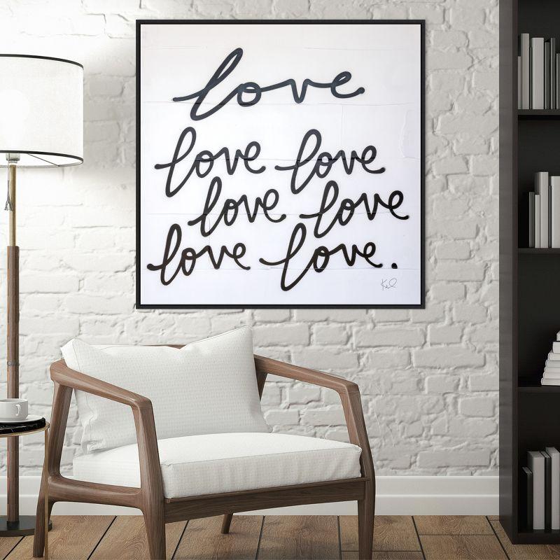 Amanti Art Love Times Seven Sq by Kent Youngstrom Framed Canvas Wall Art