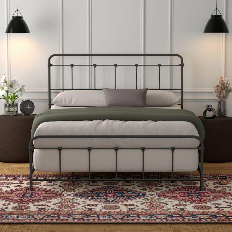 eLuxury Modern Industrial Metal Cordova Bed Frame