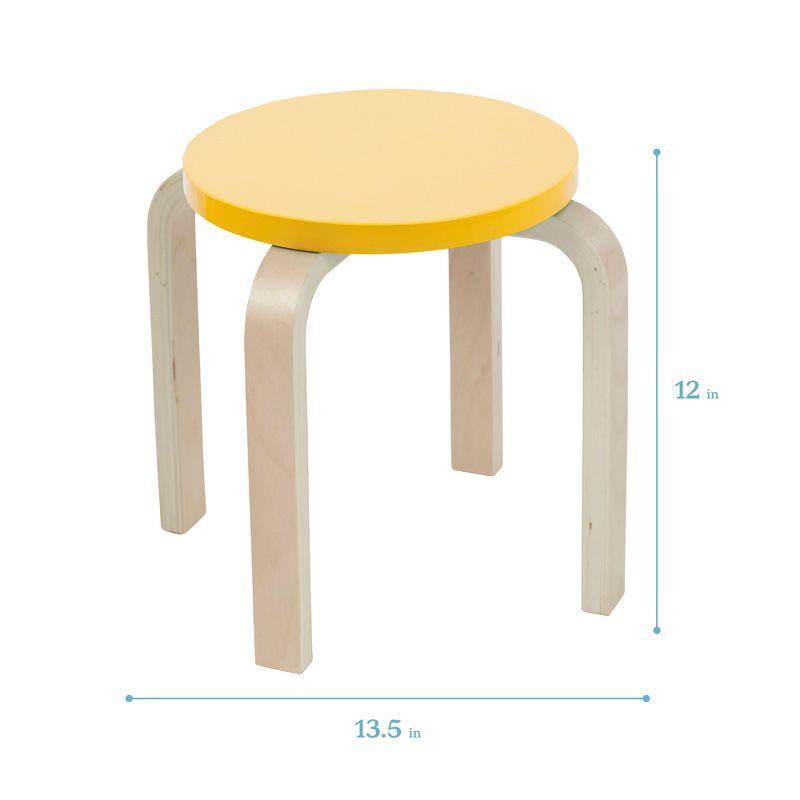 ECR4Kids Bentwood Stackable Stools, Classroom Furniture (Set of 6)