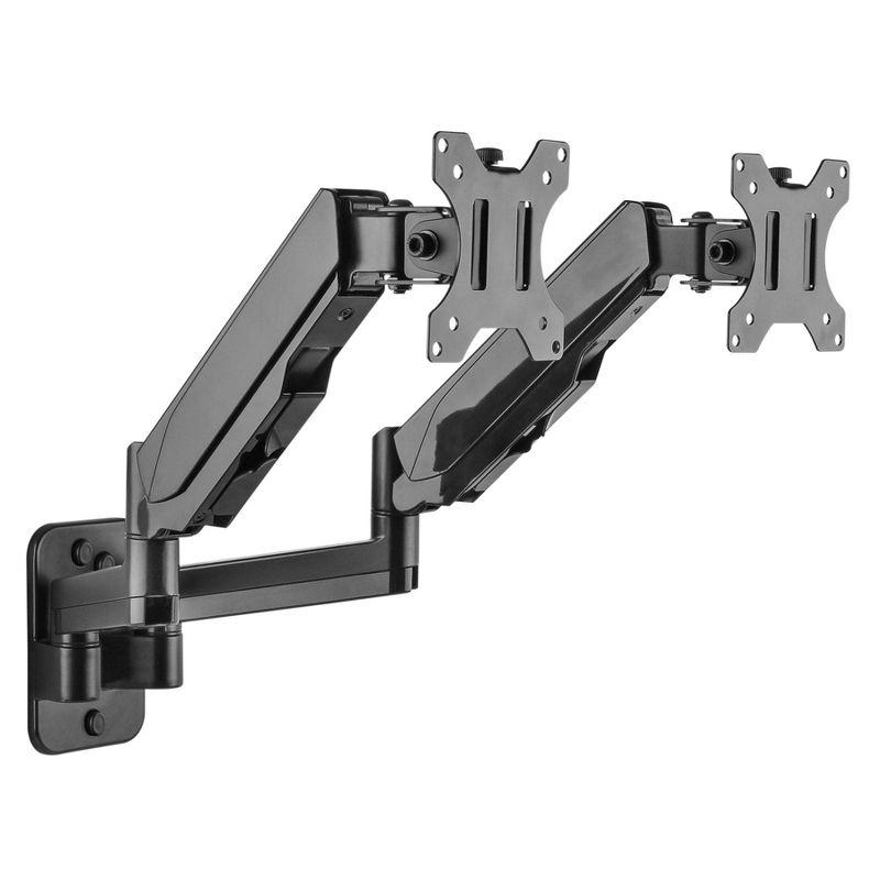 Dual Monitor Full-Motion Wall Mount with Gas Spring Lift