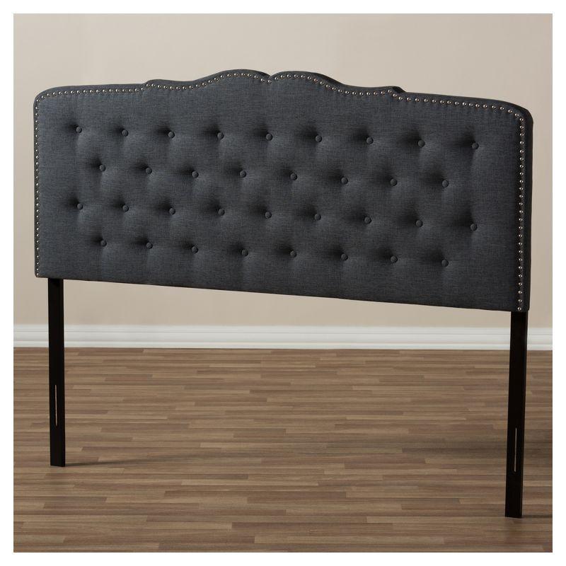 Lucy Modern And Contemporary Fabric Headboard Dark Gray - Baxton Studio