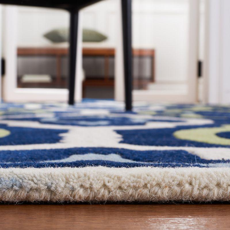 Chatham Dark Blue and Green Hand-Tufted Wool 8' x 10' Area Rug