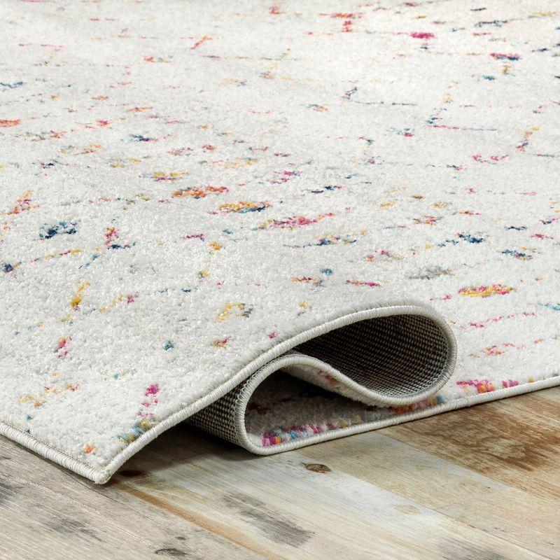 Nuloom 6 Square Moroccan Blythe Indoor Area Rug, Light Multicolor, Faded Bohemian Design, Stain Resistant, BedroomLiving Room, Kitchen,