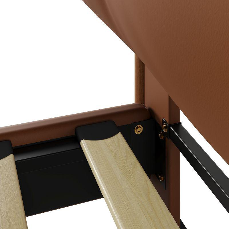 Christopher Knight Home Calka Modern Faux Leather Upholstered Coffee Bed with Headboard, California King