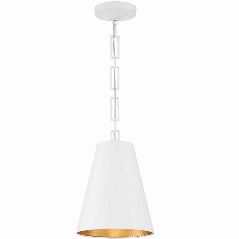 Crystorama Lighting Alston 2 - Light Chandelier in  Matte White/Antique Gold